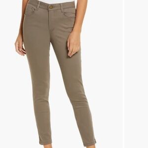 Wits & Wisdom ‘Ab'Solution HighWaist Ankle Skinny Pants 4P Brol-BrindleOlive Nwt